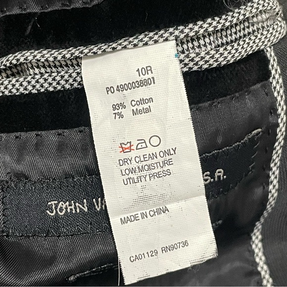 John Varvatos Boys Blazer Black Velvet Sport Coat Jacket Sz 10 - Picture 9 of 10